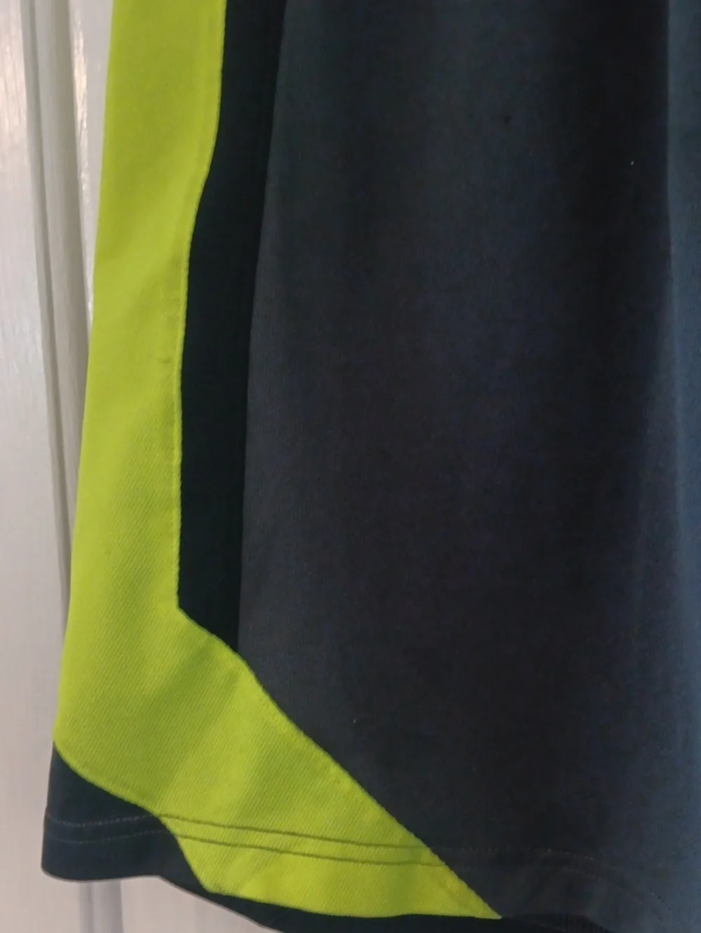 Nike Men’s Charcoal Gray and Neon Yellow Athletic Shorts